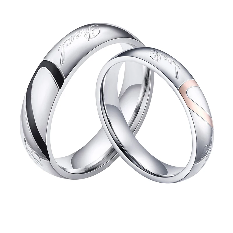 Simple Style Fashion Love Heart Female Couple Rings Stainless Steel Wedding Band Men Engagement Ring Couple Jewelry VR171
Simple Style Fashion Love Heart Female Couple Rings Stainless Steel Wedding Band Men Engagement Ring Couple Jewelry VR171