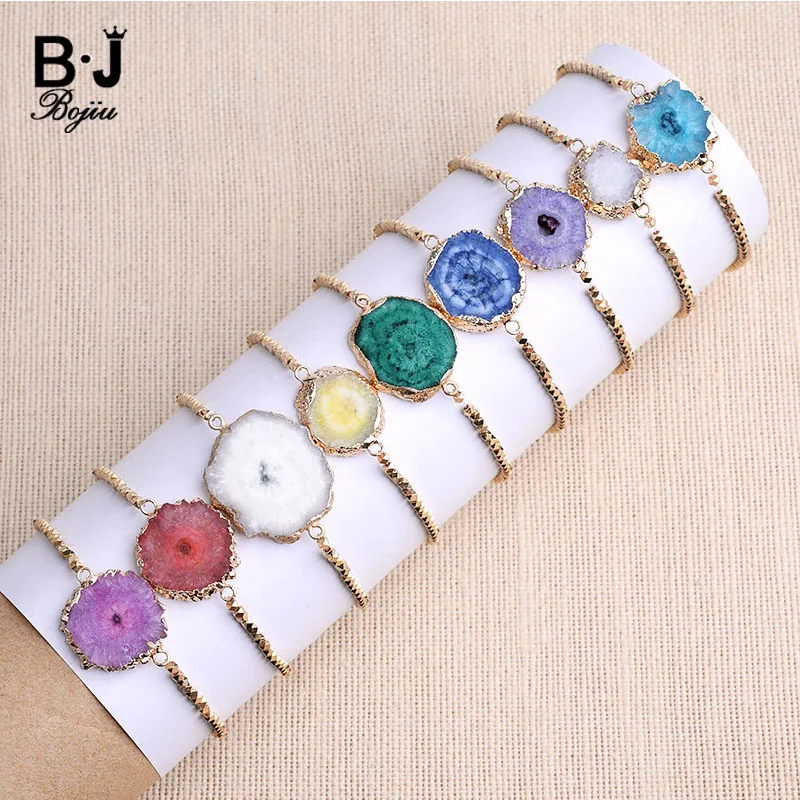 BOJIU Natural Druzy Stone Charm Bracelets For Women Ladies Gold Faceted Copper Beads Bracelet Femme Christmas Valentine BCSET130
BOJIU Natural Druzy Stone Charm Bracelets For Women Ladies Gold Faceted Copper Beads Bracelet Femme Christmas Valentine BCSET130