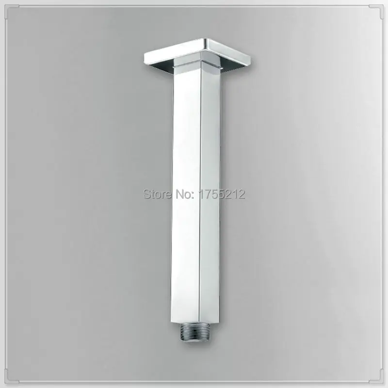 12" Square Chrome Polished Rainfall Shower Arm Ceiling Mounted bathroom light tap | Обустройство дома