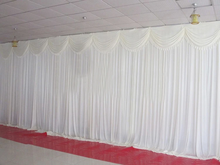 3X6M Ice Silk Simple White Wedding Backdrop Curtain Drape Background for Wedding Event Party Decoration
3X6M Ice Silk Simple White Wedding Backdrop Curtain Drape Background for Wedding Event Party Decoration