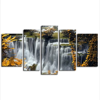 HD Print Oil Painting Modular Pictures Waterfall Home Decor 5PCS Wall art For Living Room
HD Print Oil Painting Modular Pictures Waterfall Home Decor 5PCS Wall art For Living Room
