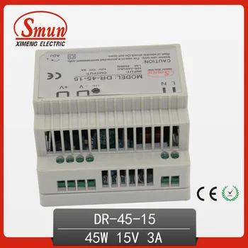 45W 15V 3A Single Output AC-DC Indoor Din Rail Switching Mode Power Supply DR-45-15 With CE ROHS
45W 15V 3A Single Output AC-DC Indoor Din Rail Switching Mode Power Supply DR-45-15 With CE ROHS