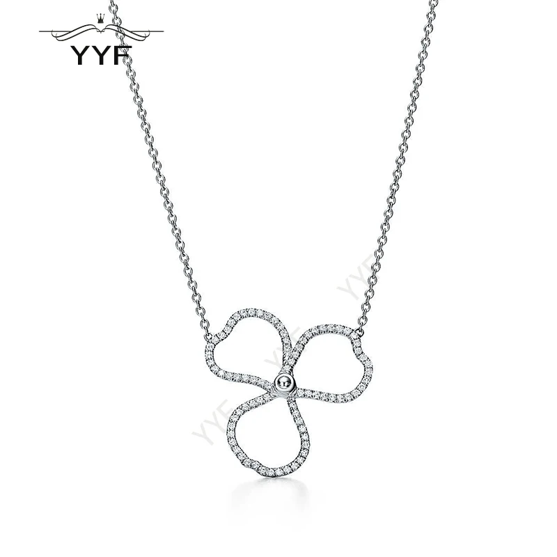 TIFF S925 Silver Hollow Clover Necklace Originally 1:1 High Quality Simple Accessories Suitable for Valentine's Day DIY Gift PY
TIFF S925 Silver Hollow Clover Necklace Originally 1:1 High Quality Simple Accessories Suitable for Valentine's Day DIY Gift PY