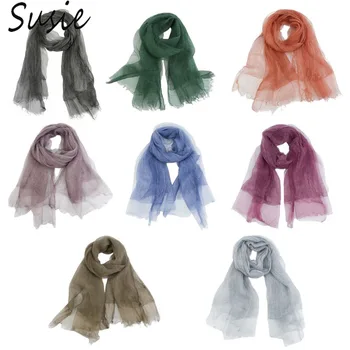 Womens Summer Double Layer Lightweight Scarf Sheer Solid Color Fringe Large Shawl Vintage Literary Crinkled Sunscreen Head Wrap
Womens Summer Double Layer Lightweight Scarf Sheer Solid Color Fringe Large Shawl Vintage Literary Crinkled Sunscreen Head Wrap