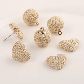 Korean version of the new simple rope making love heart hanging bead DIY pure handmade earrings materials
Korean version of the new simple rope making love heart hanging bead DIY pure handmade earrings materials