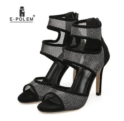 Black Women's Super High Thin Heels Sandals Summer Shoes Mature Zipper Hollow Out Dress Wearing Party Dating
Black Women's Super High Thin Heels Sandals Summer Shoes Mature Zipper Hollow Out Dress Wearing Party Dating