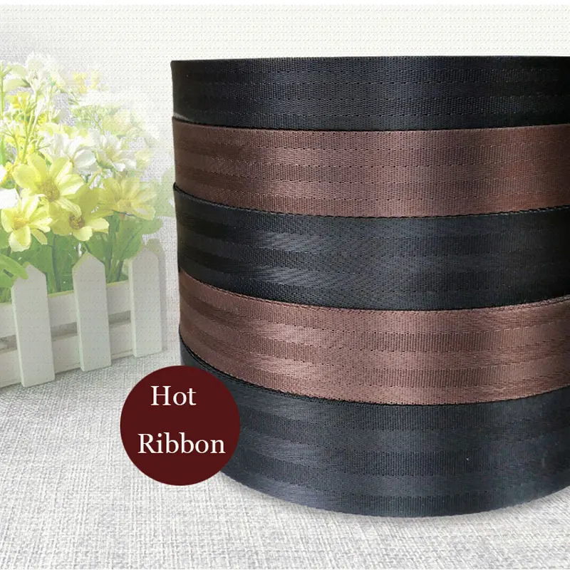 Safety of high-strength ribbons 50mm 2" wide 38mm 25mm 1" webbing black coffee Striped polyester Webbing ribbon twill Ribbon
Safety of high-strength ribbons 50mm 2" wide 38mm 25mm 1" webbing black coffee Striped polyester Webbing ribbon twill Ribbon