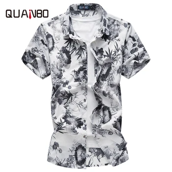 QUANBO Plus size 6XL Men's Shirts 2018 New Arrival Summer Men Casual Mercerized cotton Floral Short sleeve shirt Brand Clothing
QUANBO Plus size 6XL Men's Shirts 2018 New Arrival Summer Men Casual Mercerized cotton Floral Short sleeve shirt Brand Clothing