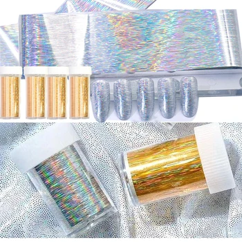 100x4cm Holographic Nail Art Foil Stripe Line Transfer foil, film, for nail art or craft - silver gold holo laser starry foil
100x4cm Holographic Nail Art Foil Stripe Line Transfer foil, film, for nail art or craft - silver gold holo laser starry foil
