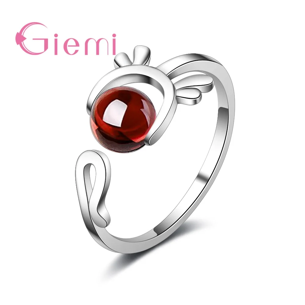 925 Sterling Silver Deer Antlers Lucky Ring Red Garnet Animal Open Rings For Lover'S Christmas Gift Bijoux Femme Wholesale
925 Sterling Silver Deer Antlers Lucky Ring Red Garnet Animal Open Rings For Lover'S Christmas Gift Bijoux Femme Wholesale