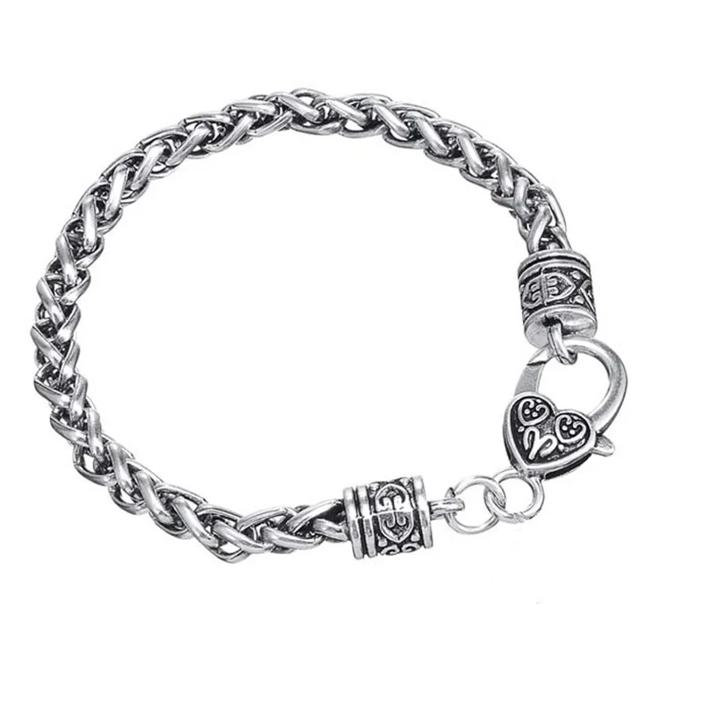 Lemegeton Antique 6mm thick 200mm long wheat chain Charm Bracelets with heart lobster clasp Fit for Bracelet unisex silvery
Lemegeton Antique 6mm thick 200mm long wheat chain Charm Bracelets with heart lobster clasp Fit for Bracelet unisex silvery