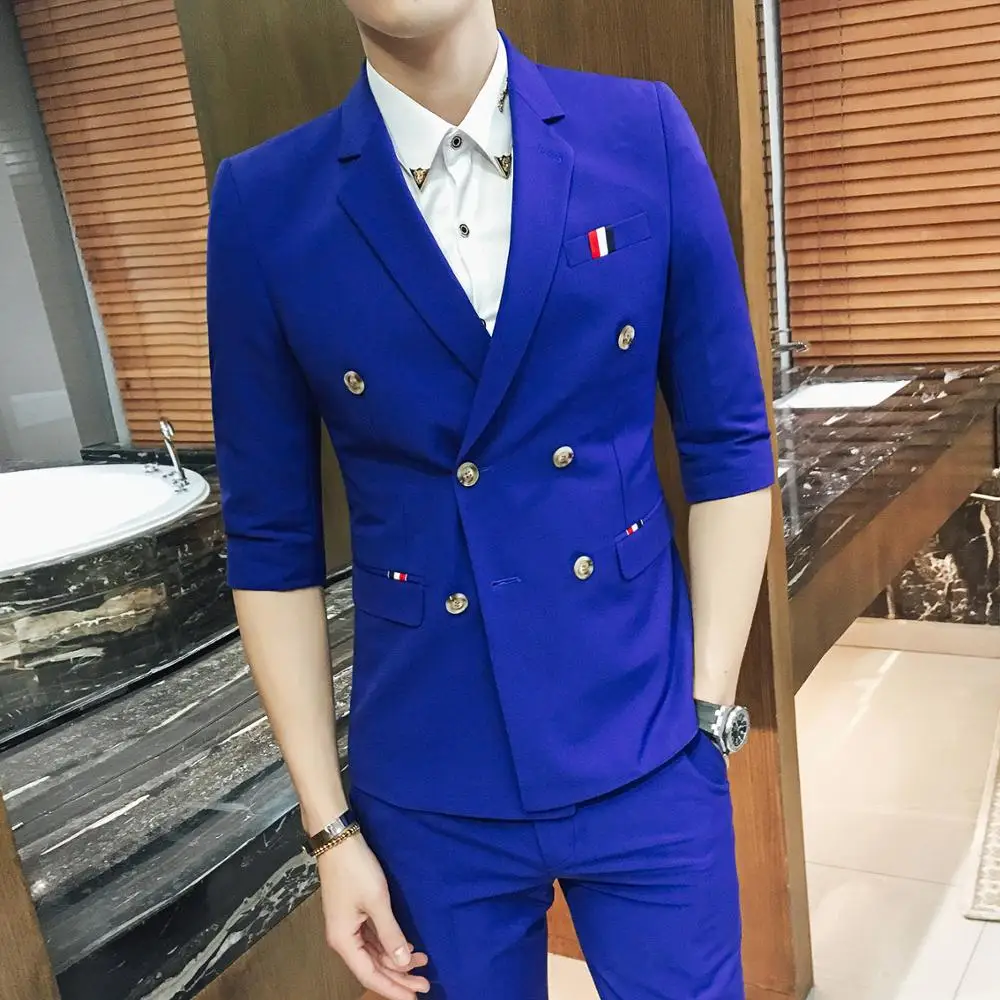 2019 Men Double Breasted Pants Suits Colorful Wedding Groom Tuxedo For Men Suits Prom Best Man Wear Blazer 2 Piece set costume
2019 Men Double Breasted Pants Suits Colorful Wedding Groom Tuxedo For Men Suits Prom Best Man Wear Blazer 2 Piece set costume