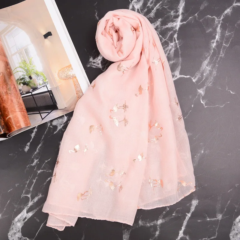 NIBESSER 2019 New Fashion Bling Gold Foil Scarf Women Pink Mint Animal Flamingo Ring Scarf Snood Foulard Shawl Women Dropship
NIBESSER 2019 New Fashion Bling Gold Foil Scarf Women Pink Mint Animal Flamingo Ring Scarf Snood Foulard Shawl Women Dropship
