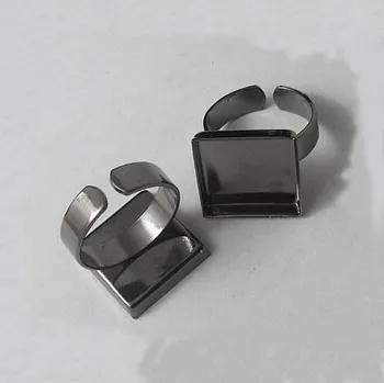 Blank Open Ring Settings with Square Deep Wall Bezel Cups Cabochon Bases Rings Findings DIY Jewelry Making Gunmetal Black Plated
Blank Open Ring Settings with Square Deep Wall Bezel Cups Cabochon Bases Rings Findings DIY Jewelry Making Gunmetal Black Plated