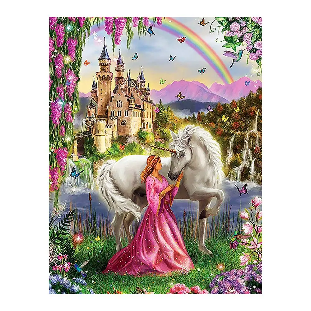 Princess and Unicorn Diamond Painting Full Round cartoon portrait scenic Nouveaute DIY Sticking Drill Cross Embroidery 5D animal
Princess and Unicorn Diamond Painting Full Round cartoon portrait scenic Nouveaute DIY Sticking Drill Cross Embroidery 5D animal