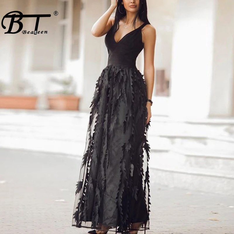 Beateen 2018 Women Party Dress Sexy Deep V Spaghetti Strap Tassel A Line Floor Length Lady Bandag Dress Vestidos
Beateen 2018 Women Party Dress Sexy Deep V Spaghetti Strap Tassel A Line Floor Length Lady Bandag Dress Vestidos