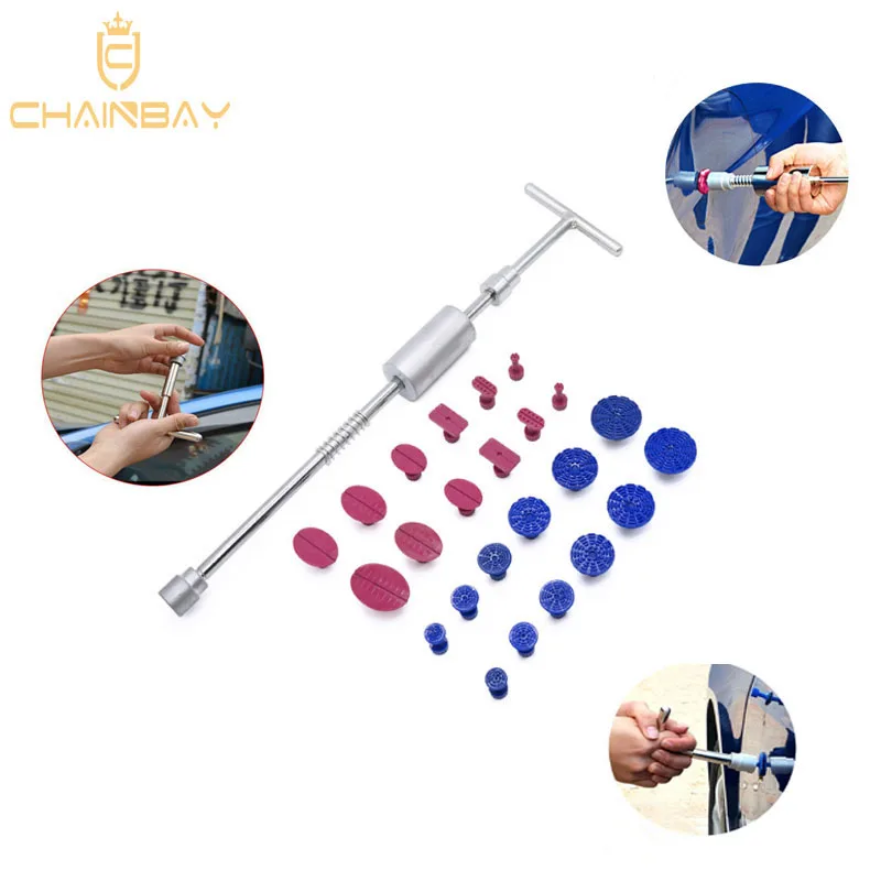 New Design 2 in1 Kit Puller Slide Reverse Hammer Glue Tabs Fungi Suction Cup Paintless Dent Removal Auto Body Repair Tools
New Design 2 in1 Kit Puller Slide Reverse Hammer Glue Tabs Fungi Suction Cup Paintless Dent Removal Auto Body Repair Tools
