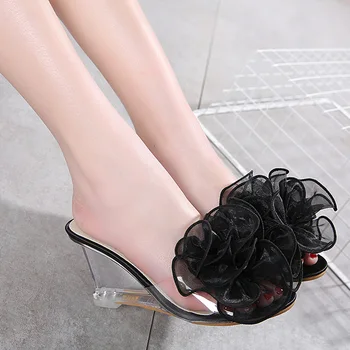 Summer Flower Wedges Platform Slippers Elegant Crystal High Heels Shoes Female Transparent Diamond Sandals WS1687-2
Summer Flower Wedges Platform Slippers Elegant Crystal High Heels Shoes Female Transparent Diamond Sandals WS1687-2