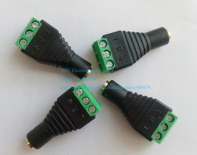 Terminal Block to GOLDEN Plated 3.5MM Stereo Jack FemaleAdapter 3Pin Audio Connector Adapter/Free Shipping/50PCS
Terminal Block to GOLDEN Plated 3.5MM Stereo Jack FemaleAdapter 3Pin Audio Connector Adapter/Free Shipping/50PCS