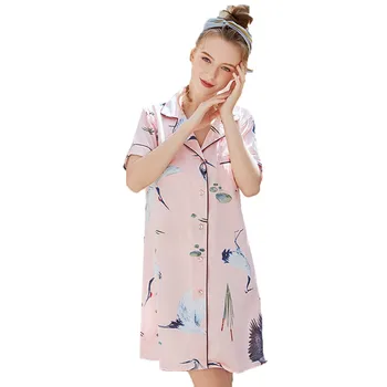 2019 NEW HOT Women Summer Short Style Printed Silk Home Nightgown Sleepshirts Ночная сорочка на дом Wholesale T3
2019 NEW HOT Women Summer Short Style Printed Silk Home Nightgown Sleepshirts Ночная сорочка на дом Wholesale T3
