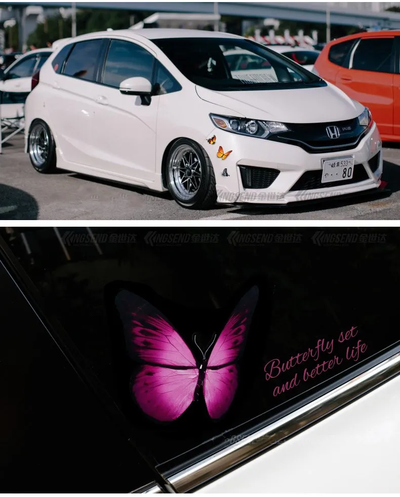 3D Car Stickers Beautiful Butterfly Personality Creative Waterproof Car Decals Removable Automobiles Motorcycle Car Accessories Sadoun.com