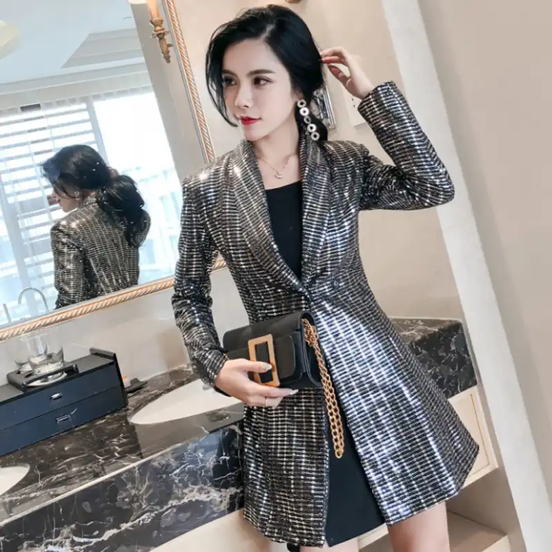 bling blazer dress
