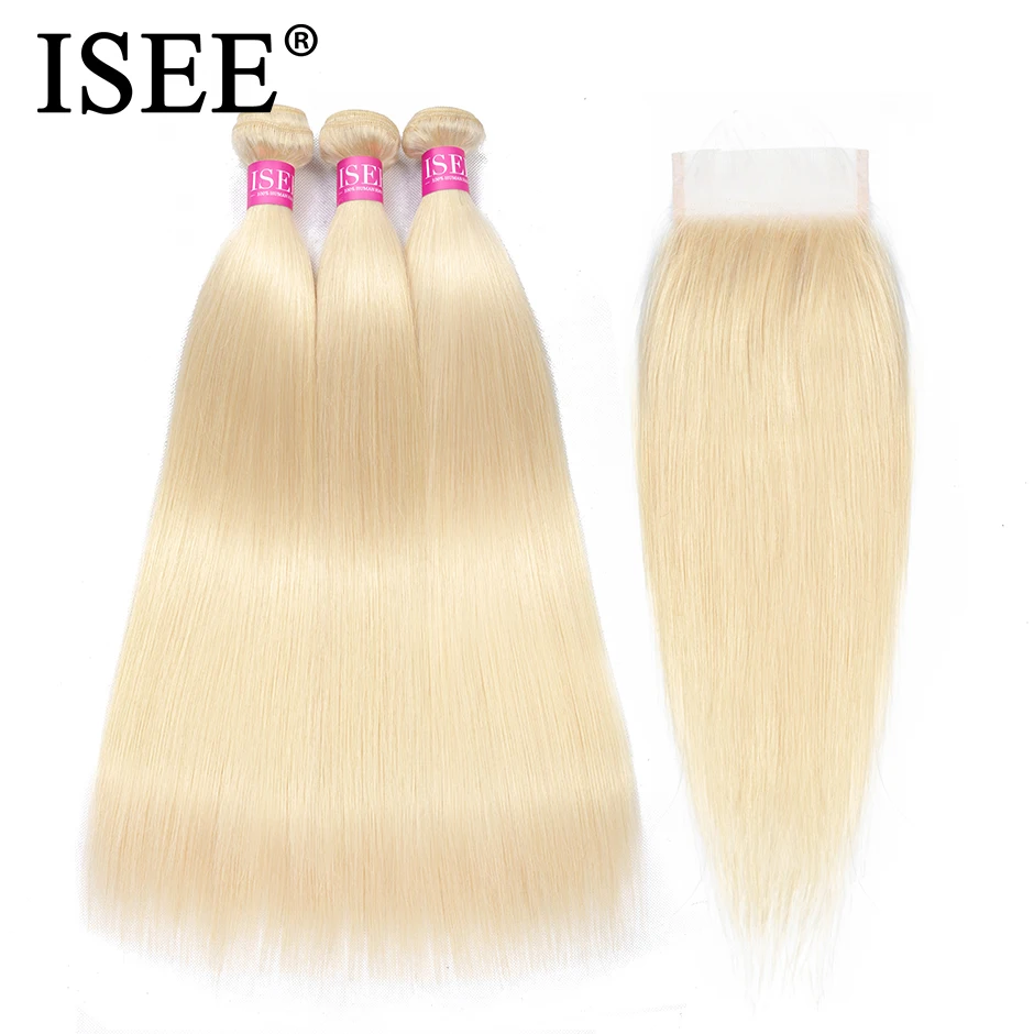 613 Straight Bundles With Closure 3 Bundles ISEE HAIR Malaysian Hair Weave Bundles Virgin Human Hair Blonde Bundles With Closure
613 Straight Bundles With Closure 3 Bundles ISEE HAIR Malaysian Hair Weave Bundles Virgin Human Hair Blonde Bundles With Closure