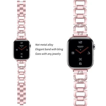 Oulucci Diamonds D-Shape Bracelet Watchband Stainless Steel Bracelet Band For Apple Watch Series 4/3/2/1 38/42/40/44mm men/women
Oulucci Diamonds D-Shape Bracelet Watchband Stainless Steel Bracelet Band For Apple Watch Series 4/3/2/1 38/42/40/44mm men/women