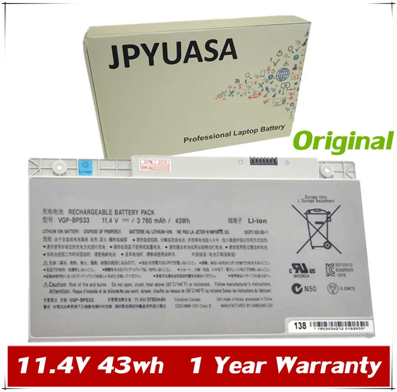 7XINbox 11.4V 43wh Original Laptop Battery VGP-BPS33 BPS33 For Sony SVT-14 SVT-15 T14 T15 Touchscreen Ultrabooks VGPBPS33
7XINbox 11.4V 43wh Original Laptop Battery VGP-BPS33 BPS33 For Sony SVT-14 SVT-15 T14 T15 Touchscreen Ultrabooks VGPBPS33