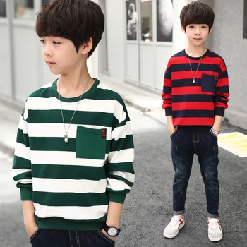 Boys 6-14 Years Casual Hoodless O-neck Tee Top Striped Pattern Fashion Breast Pocket Pure Cotton T-shirts
Boys 6-14 Years Casual Hoodless O-neck Tee Top Striped Pattern Fashion Breast Pocket Pure Cotton T-shirts