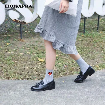 

[EIOISAPRA]Love Pearl Reto Princesses Japan Meias Handmade Soild Creative Socks Women Harajuku College Style Calcetines Mujer