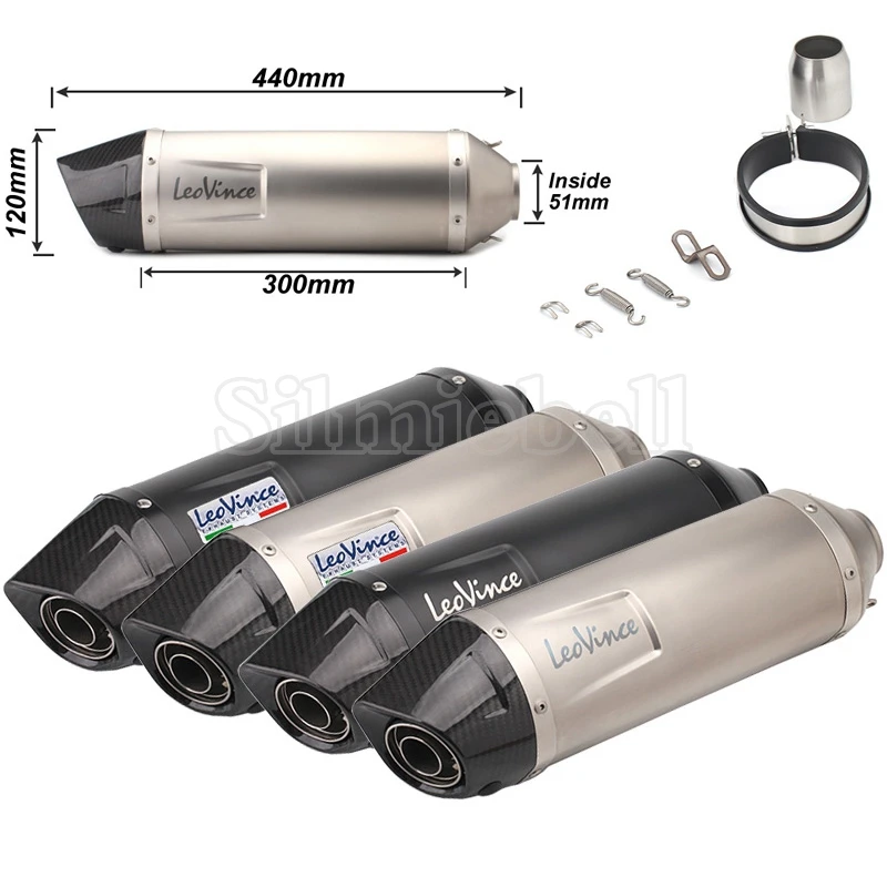 For Benelli TRK502 MSX125 CRF230 aerox vespa 51mm Inlet Universal Motorcycle LeoVince Exhaust Muffler Carbon Fiber Pipe Pitbike
For Benelli TRK502 MSX125 CRF230 aerox vespa 51mm Inlet Universal Motorcycle LeoVince Exhaust Muffler Carbon Fiber Pipe Pitbike