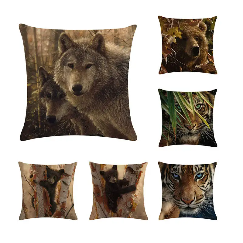 Domineering Animals Cushion Cover Wolf Tiger Bear Fox Throw Pillow Case 45*45cm Square Couch Outdoor Rock Chair Decoration ZY277
Domineering Animals Cushion Cover Wolf Tiger Bear Fox Throw Pillow Case 45*45cm Square Couch Outdoor Rock Chair Decoration ZY277