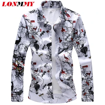 LONMMY Hawaiian shirt mens shirts casual slim fit Long sleeve blouses dress shirt male 35% Cotton Fashion animal print New 2018
LONMMY Hawaiian shirt mens shirts casual slim fit Long sleeve blouses dress shirt male 35% Cotton Fashion animal print New 2018