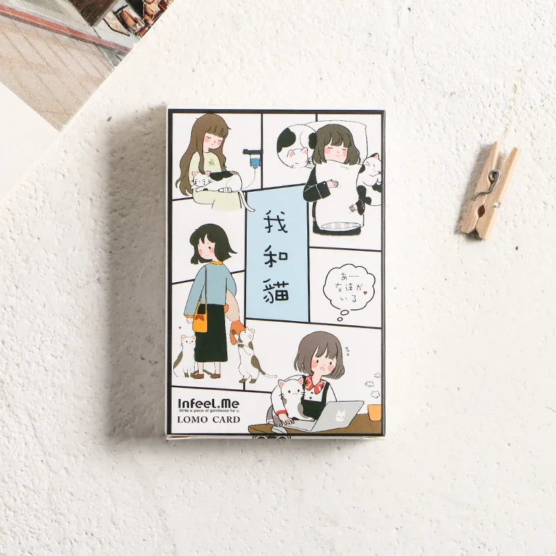 28 Sheets/Set Cute Cat and me Mini Lomo Postcard/Greeting Card/Birthday Letter Envelope Gift Card Message Card
28 Sheets/Set Cute Cat and me Mini Lomo Postcard/Greeting Card/Birthday Letter Envelope Gift Card Message Card