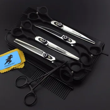 Freelander 7.0 inch black paint handle 4 piece set pet grooming scissors cat and dog hair care scissors
Freelander 7.0 inch black paint handle 4 piece set pet grooming scissors cat and dog hair care scissors