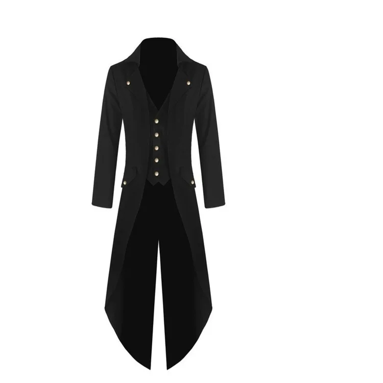 New Men's Trench Coat Fashion Steampunk Vintage Tailcoat Jacket Gothic Frock Coat Men's Single-breasted Wind-proof long coat
New Men's Trench Coat Fashion Steampunk Vintage Tailcoat Jacket Gothic Frock Coat Men's Single-breasted Wind-proof long coat