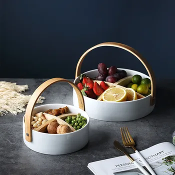 Nordic style ceramic fruit plate luxury high-end creative modern living room home compartment snacks dried fruit plate
Nordic style ceramic fruit plate luxury high-end creative modern living room home compartment snacks dried fruit plate