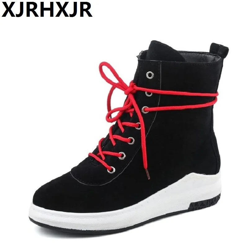 XJRHXJR Fashion Cross Straps Short Boots Autumn Winter Shoes Woman Round Toe Flat Heels Flock Short Boots Women Platform Shoes
XJRHXJR Fashion Cross Straps Short Boots Autumn Winter Shoes Woman Round Toe Flat Heels Flock Short Boots Women Platform Shoes