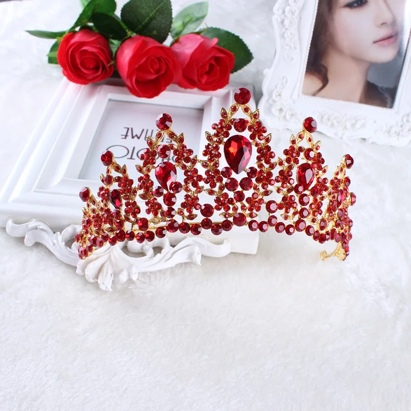 2017 New Fashion Red Crystal Rhinestone Flower Crown Baroque Headband Charm Bride Hair Jewelry Accessories Wedding Party Gifts
2017 New Fashion Red Crystal Rhinestone Flower Crown Baroque Headband Charm Bride Hair Jewelry Accessories Wedding Party Gifts