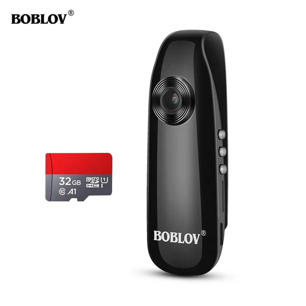 Цифровая мини-камера Boblov 007 1920x10 с разрешением 8 дюймов нательная видеокамера AVI 32