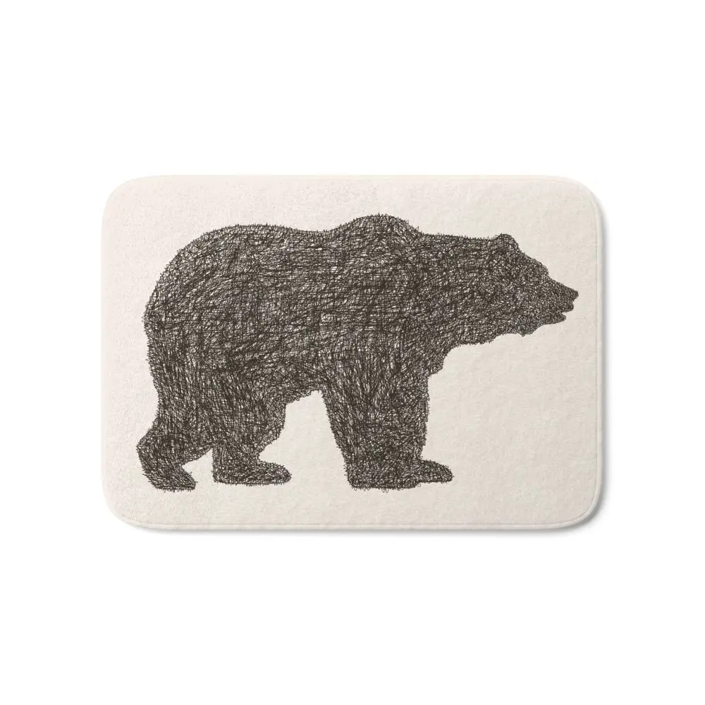 Гризли медведь печать коврик для дома украшения нескользящий ванной | Дом и сад