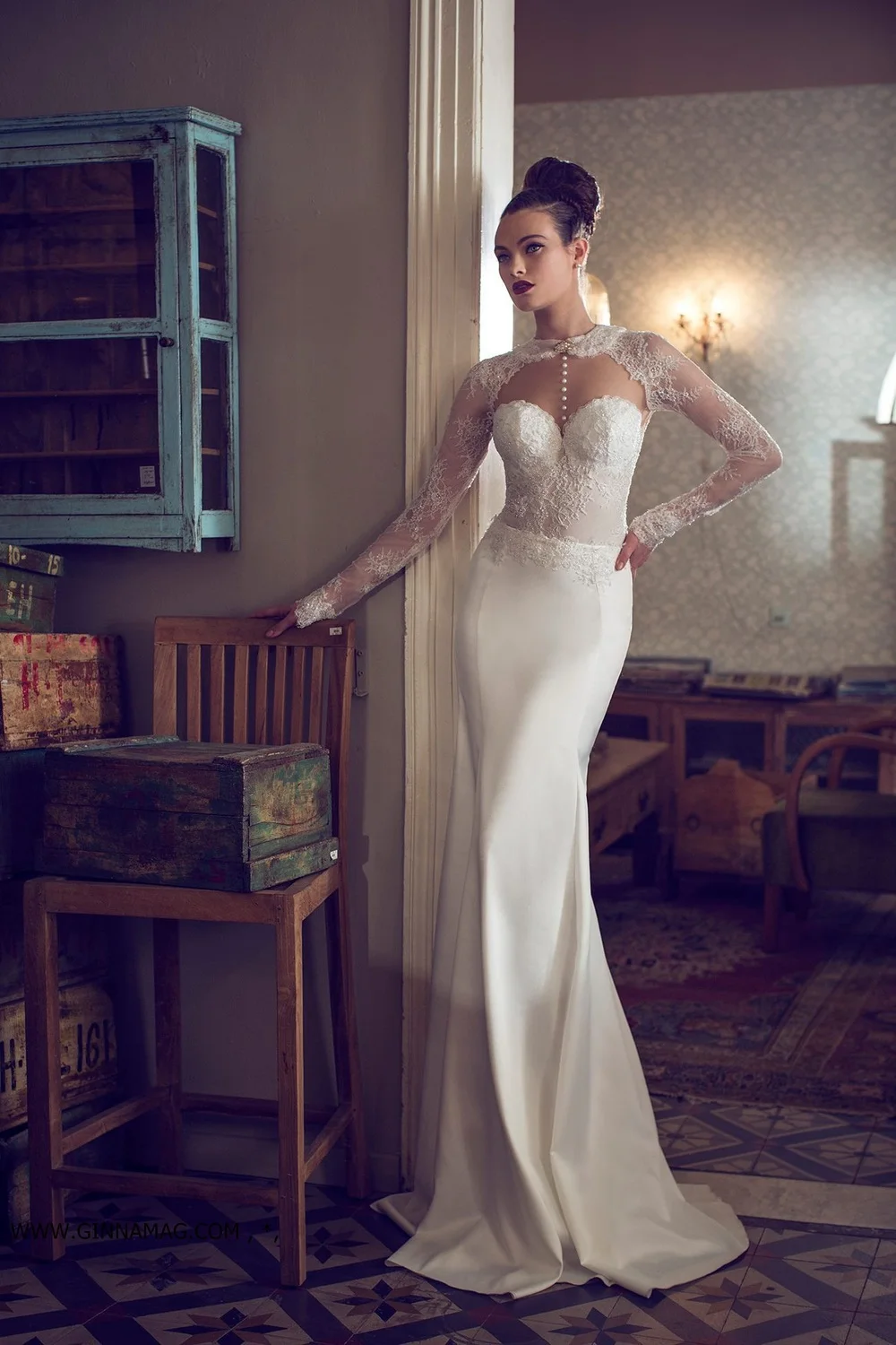 Hot Sale Irit Shtein Appliques High Neck Mermaid Wedding Dress See Through Back Bridal Gown Chiffon Custom C0152
Hot Sale Irit Shtein Appliques High Neck Mermaid Wedding Dress See Through Back Bridal Gown Chiffon Custom C0152