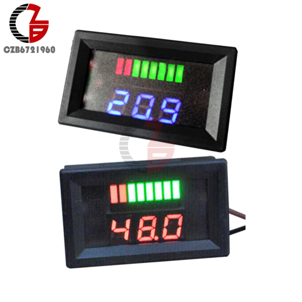 DC 48V Digital Analog Battery Capacity Indicator Voltmeter Voltage Meter Car Motorcycle Lead-acid Battery Volt Tester Detector
DC 48V Digital Analog Battery Capacity Indicator Voltmeter Voltage Meter Car Motorcycle Lead-acid Battery Volt Tester Detector