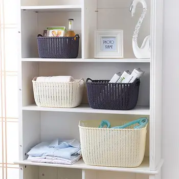 1PC Large Capacity Rectangular Clothes Storage Basket With Handle Multi-functional Storage Bucket for Books Debris Clothes
1PC Large Capacity Rectangular Clothes Storage Basket With Handle Multi-functional Storage Bucket for Books Debris Clothes