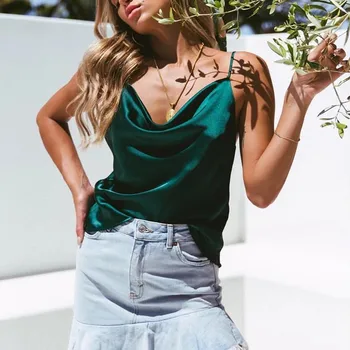 Satin Women Thin Wild Solid Camis Vest Women Tank Tops Female 2020 Summer Sexy Strap Basic Tops Chiffon Sleeveless Camisole
Satin Women Thin Wild Solid Camis Vest Women Tank Tops Female 2020 Summer Sexy Strap Basic Tops Chiffon Sleeveless Camisole