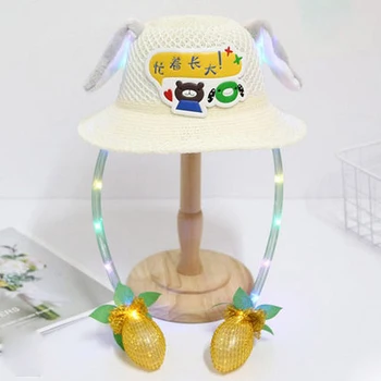 Newest Luminous Rabbit Ears Straw Hat Move Cute Bunny Fisher Hat Funny Playtoy Ear Up Down Rabbit Gift Sun Hat for Kids Girls 1P
Newest Luminous Rabbit Ears Straw Hat Move Cute Bunny Fisher Hat Funny Playtoy Ear Up Down Rabbit Gift Sun Hat for Kids Girls 1P