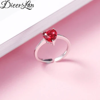 New Arrivals 925 Sterling Silver Crystal Zircon Red Heart Rings For Women Adjustable Size Finger Ring Fashion Jewelry
New Arrivals 925 Sterling Silver Crystal Zircon Red Heart Rings For Women Adjustable Size Finger Ring Fashion Jewelry