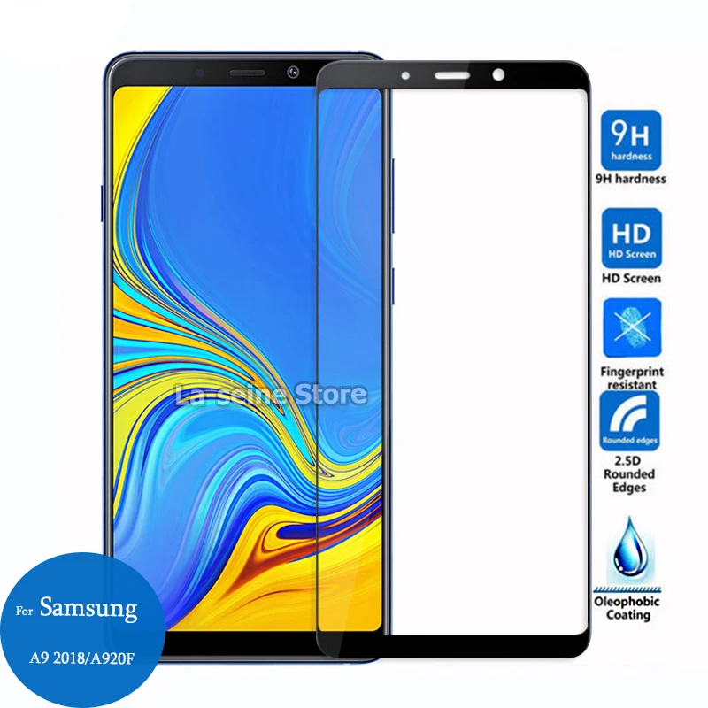 For Samsung Galaxy A9 2018 Full Cover Tempered Glass Screen Protector 9H Safety Covering Protective Film On A 9 A920F Black
For Samsung Galaxy A9 2018 Full Cover Tempered Glass Screen Protector 9H Safety Covering Protective Film On A 9 A920F Black