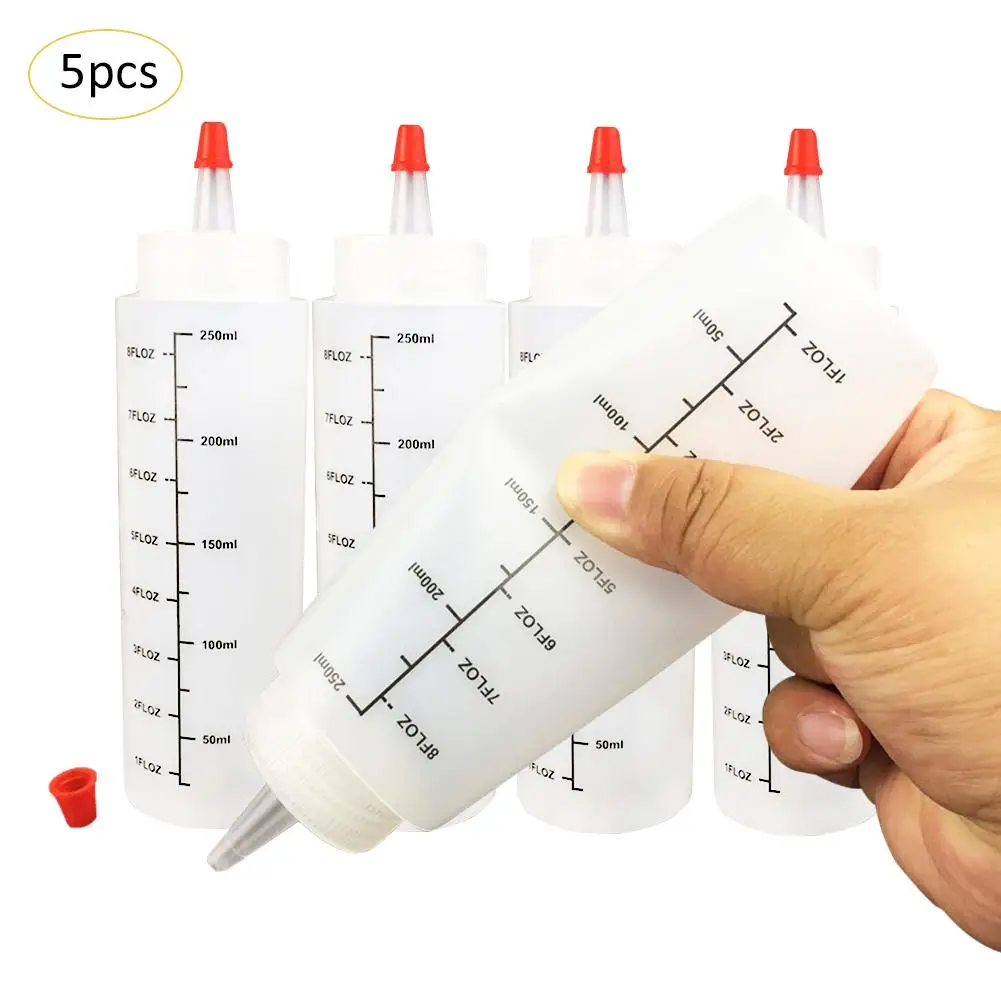5PCS 250ML Plastic Needle-nosed Bottle With scale Squeeze Bottle With Leak-Proof Cap Sauce Salad Squeezable Bottle Dropshipping
5PCS 250ML Plastic Needle-nosed Bottle With scale Squeeze Bottle With Leak-Proof Cap Sauce Salad Squeezable Bottle Dropshipping